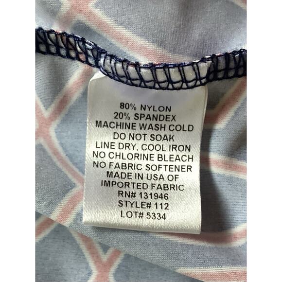 Jude Connally Michelle Dress Small Navy Geometric Stretch 3/4 Sleeve USA $268 - Picture 11 of 11